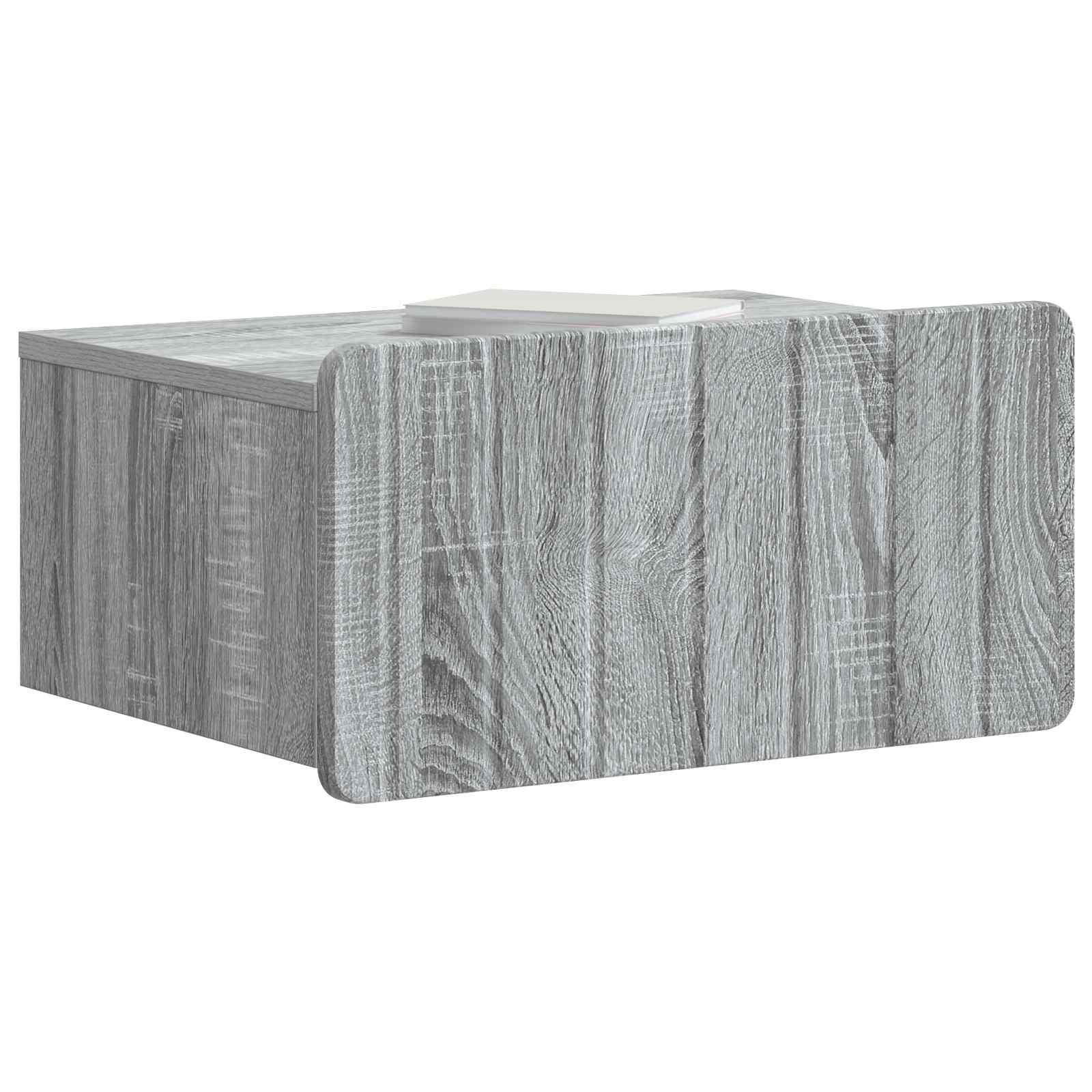 Τοίχου Κρεμαστό Κομοδίνο Γκρι Sonoma 49 x 34,5 x 24 εκ. - Pakobazaar