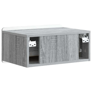 Τοίχου Κρεμαστό Κομοδίνο 2 pcs Γκρι Sonoma 49 x 34,5 x 24 εκ. - Pakobazaar
