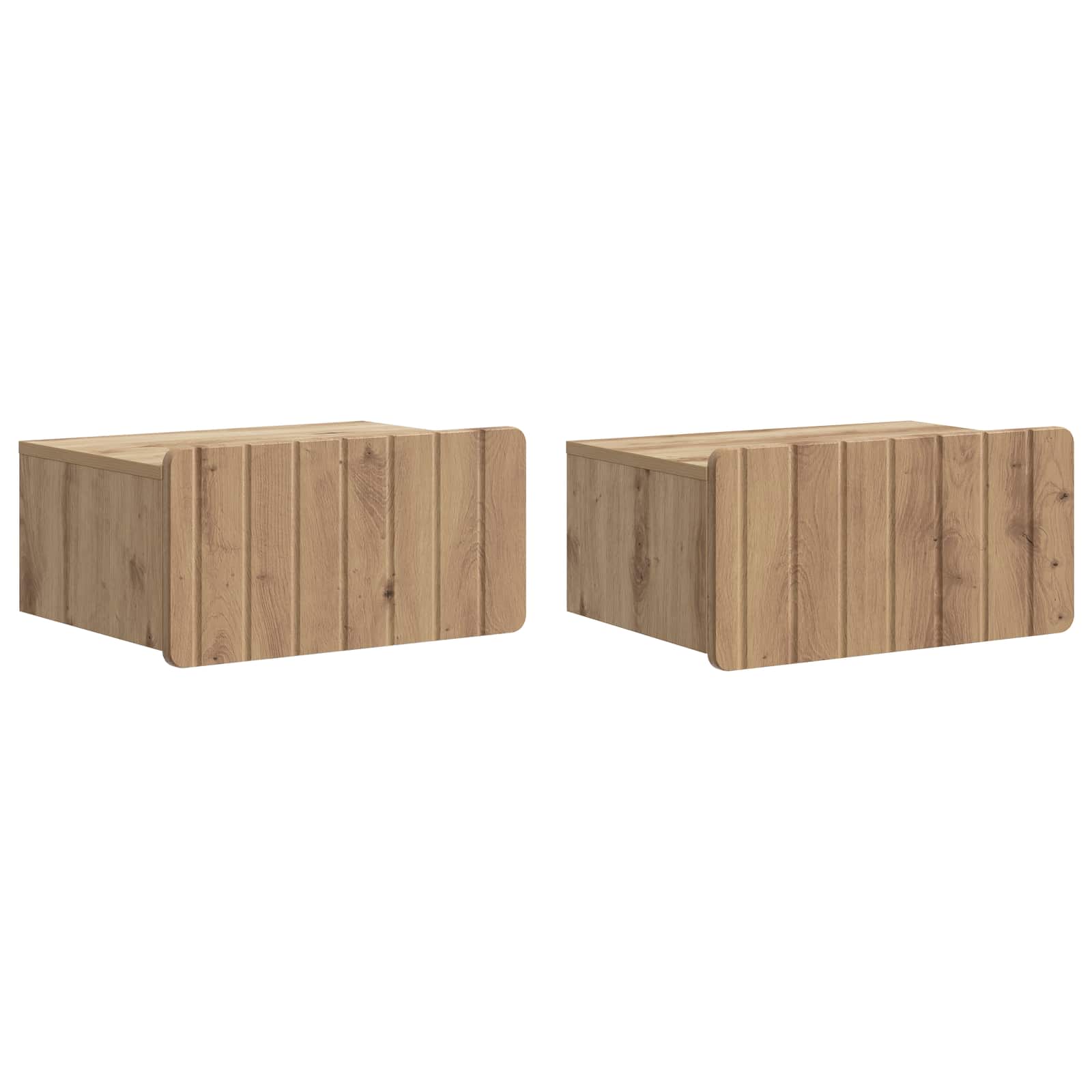 Τοίχου Κρεμαστό Κομοδίνο 2 pcs Artisan Δρυς 49 x 34,5 x 24 εκ. - Pakobazaar