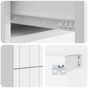 Τοίχου Κρεμαστό Κομοδίνο 2 pcs Λευκό 33 x 34,5 x 43 εκ. - Pakobazaar