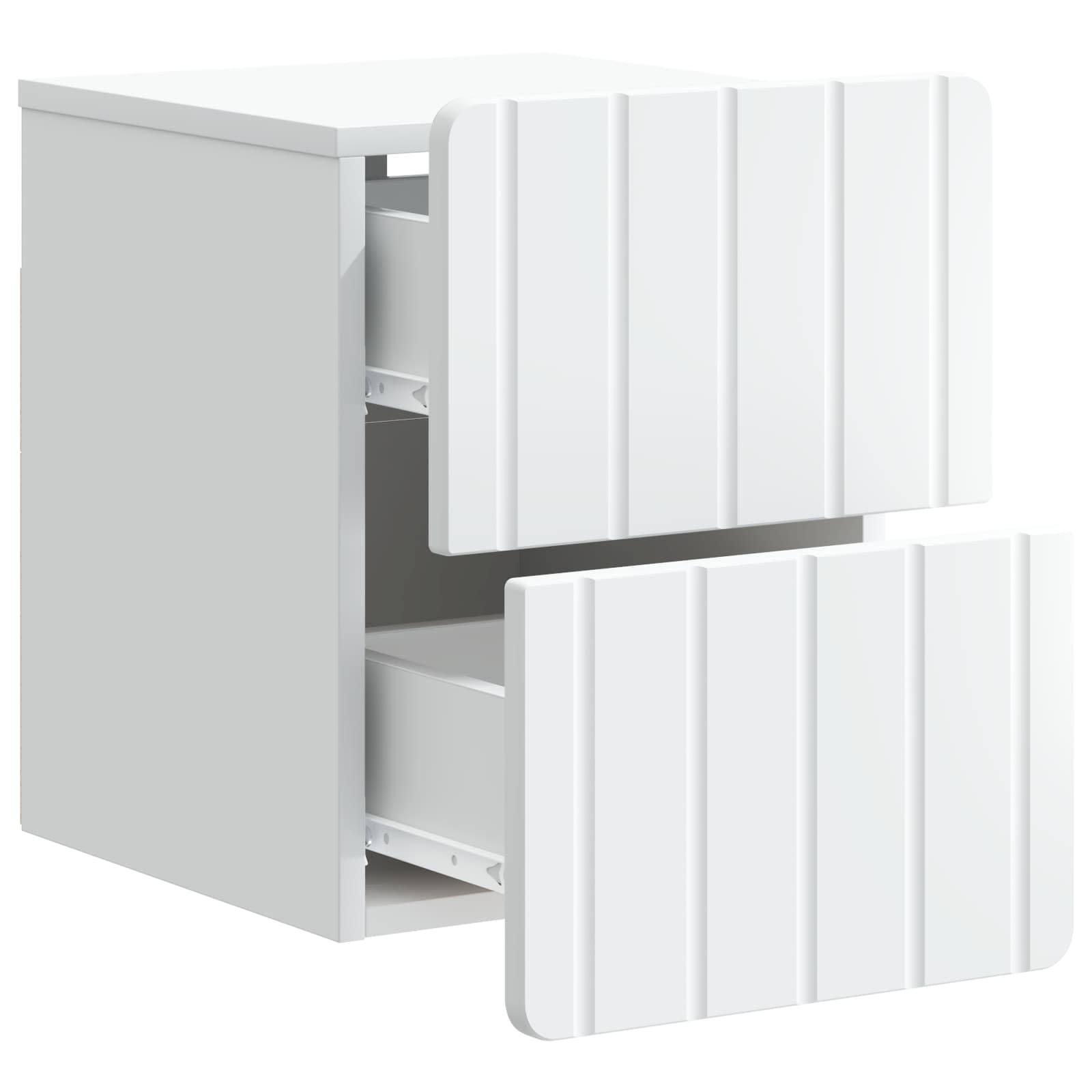 Τοίχου Κρεμαστό Κομοδίνο 2 pcs Λευκό 33 x 34,5 x 43 εκ. - Pakobazaar
