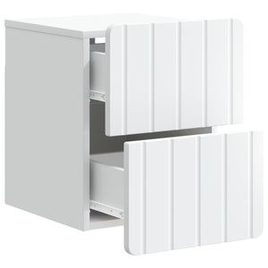 Τοίχου Κρεμαστό Κομοδίνο 2 pcs Λευκό 33 x 34,5 x 43 εκ. - Pakobazaar