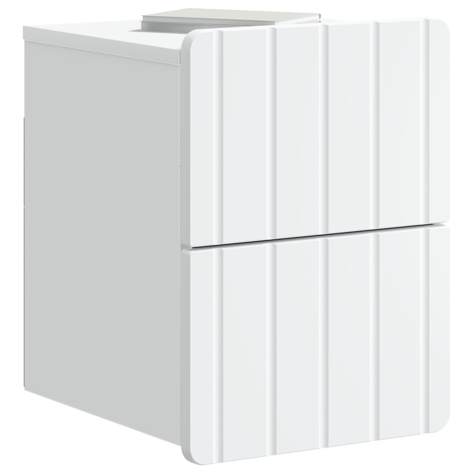 Τοίχου Κρεμαστό Κομοδίνο 2 pcs Λευκό 33 x 34,5 x 43 εκ. - Pakobazaar