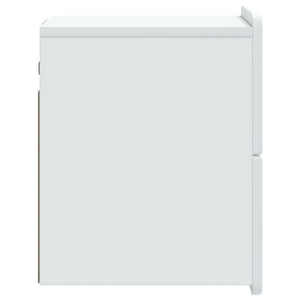 Τοίχου Κρεμαστό Κομοδίνο 2 pcs Λευκό 33 x 34,5 x 43 εκ. - Pakobazaar