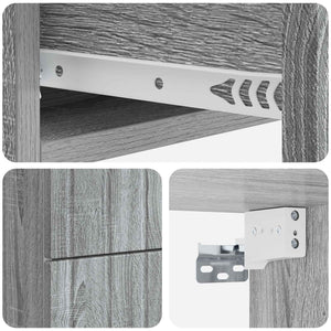 Τοίχου Κρεμαστό Κομοδίνο Γκρι Sonoma 33 x 34,5 x 43 εκ. - Pakobazaar