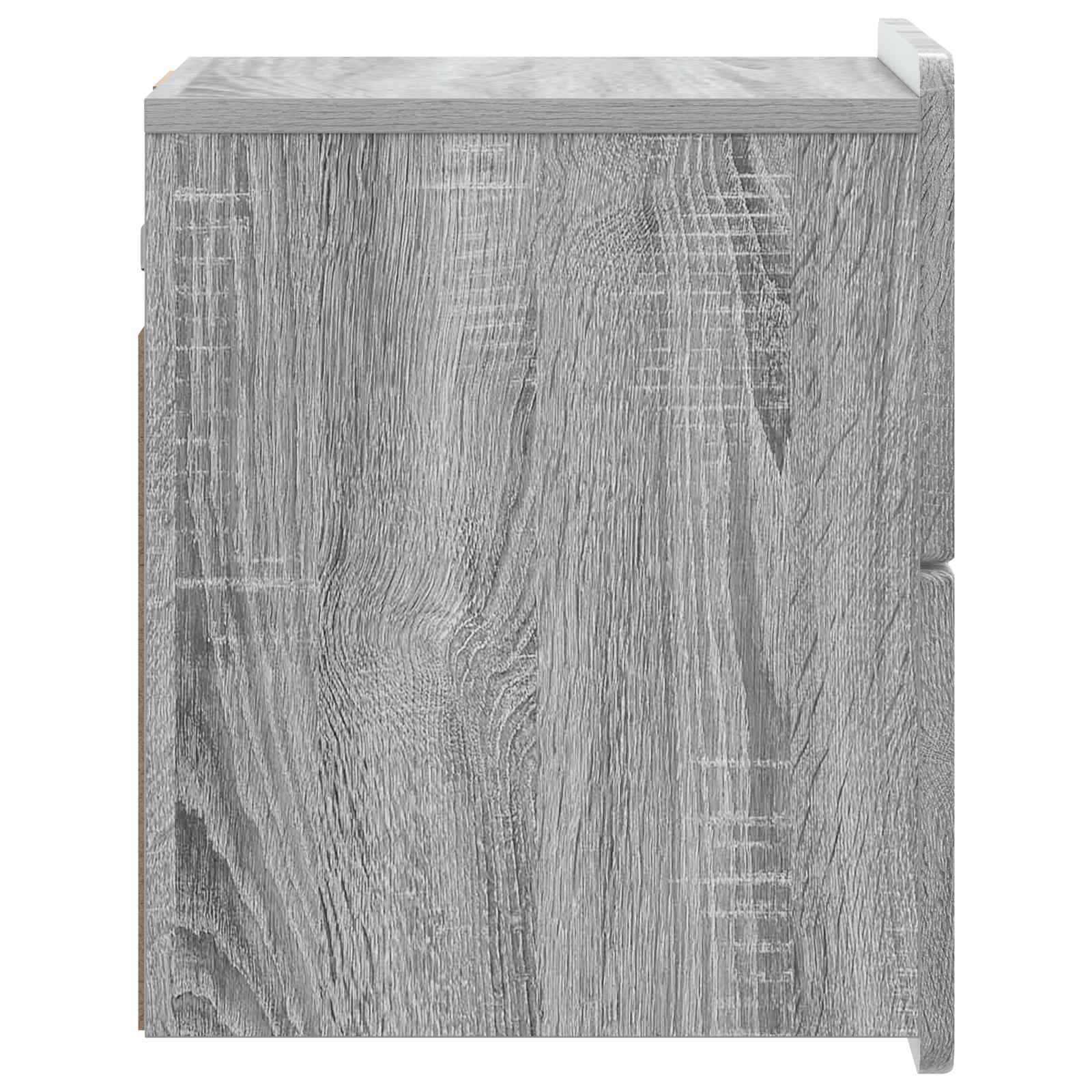 Τοίχου Κρεμαστό Κομοδίνο 2 pcs Γκρι Sonoma 33 x 34,5 x 43 εκ. - Pakobazaar