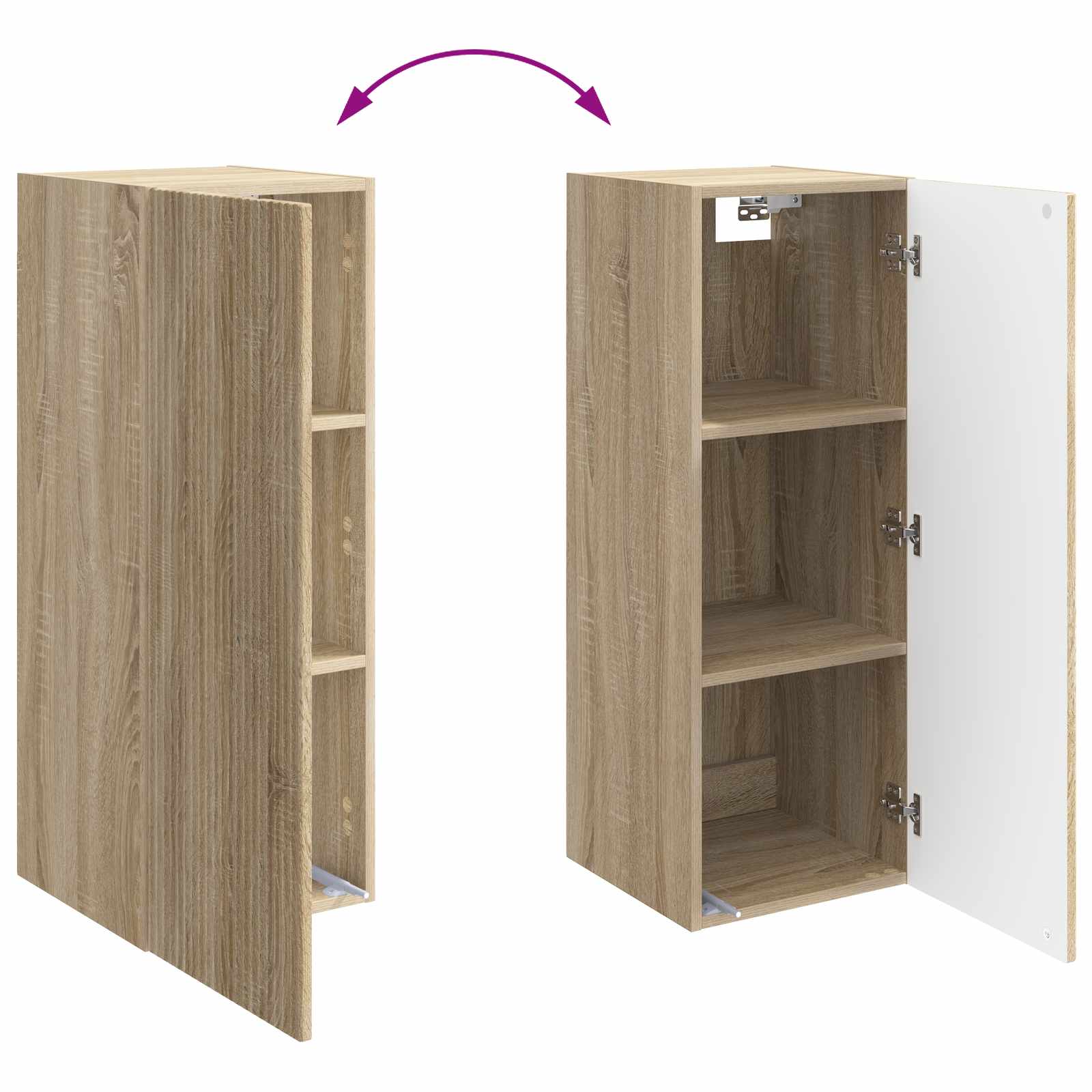 Τοίχου Ντουλάπα Sonoma Δρυς 33 x 34,5 x 90 εκ - Pakobazaar