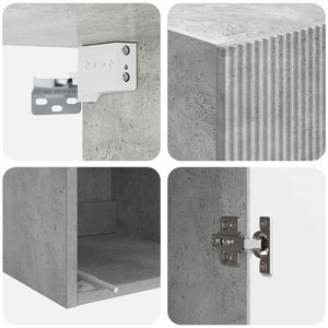 Τοίχου Ντουλάπα Γκρι Σκυροδέματος 33 x 34,5 x 90 εκ - Pakobazaar