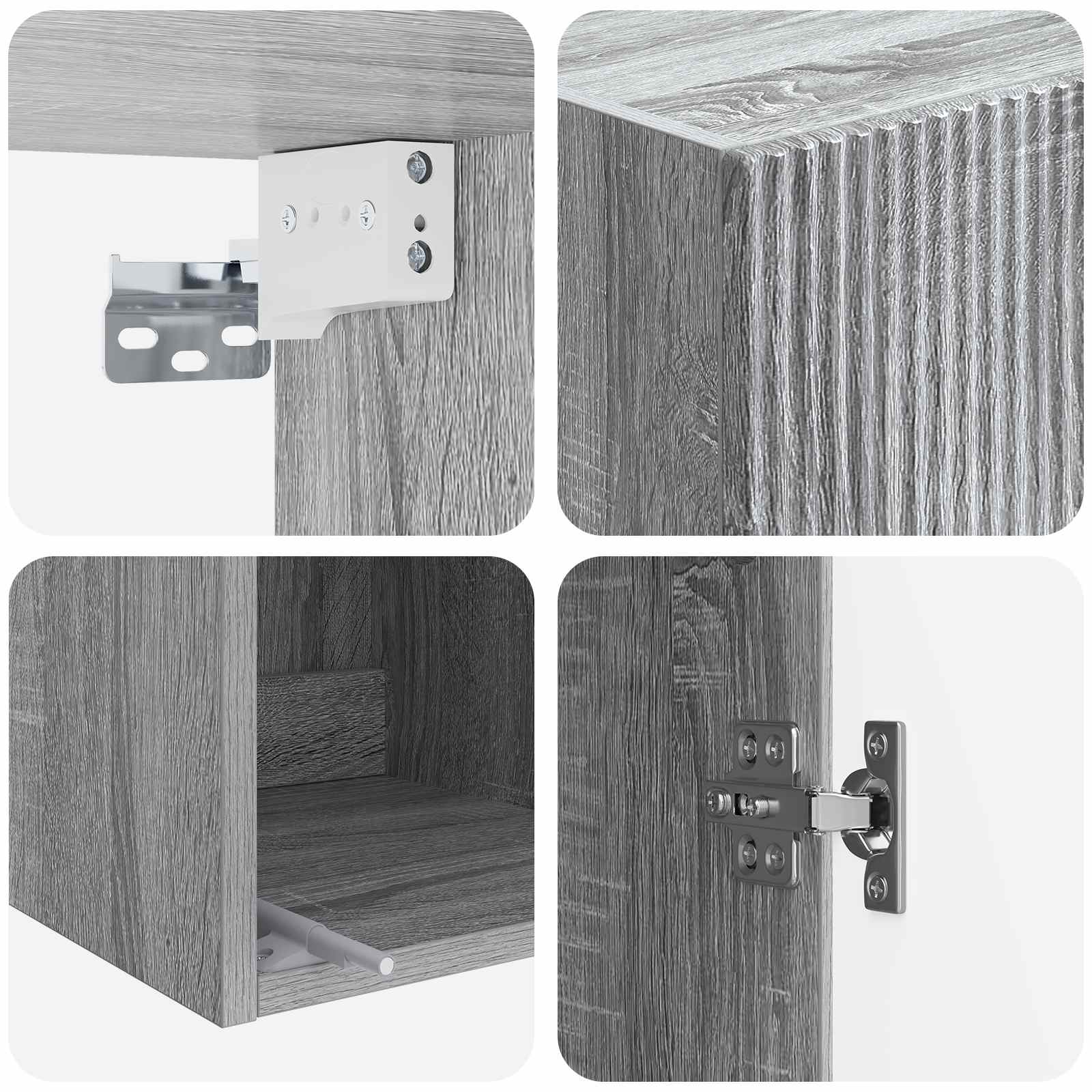Τοίχου Ντουλάπα Γκρι Sonoma 33 x 34,5 x 90 εκ - Pakobazaar