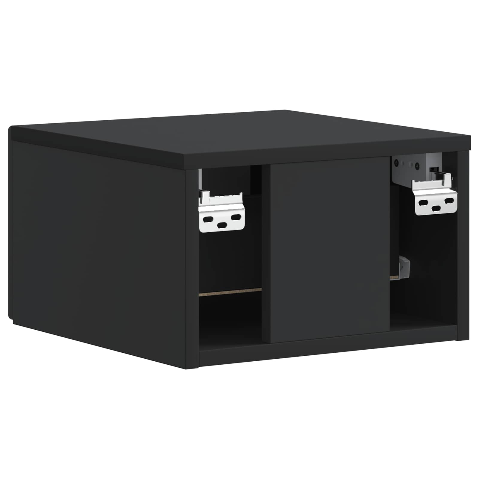 Τοίχου Κρεμαστό Κομοδίνο 2 pcs Μαύρο 33 x 34,5 x 20 εκ - Pakobazaar