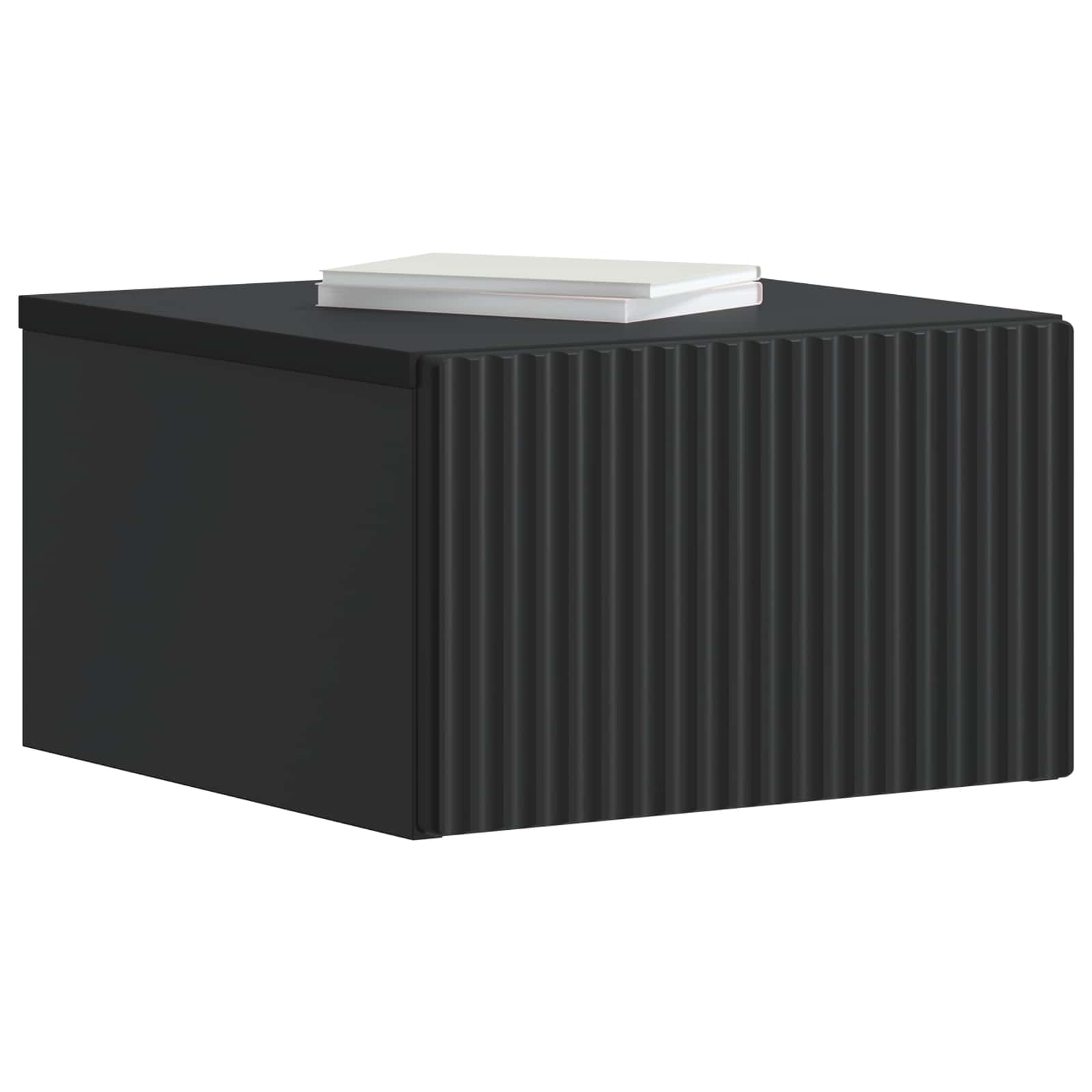 Τοίχου Κρεμαστό Κομοδίνο 2 pcs Μαύρο 33 x 34,5 x 20 εκ - Pakobazaar
