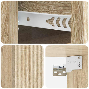 Τοίχου Κρεμαστό Κομοδίνο 2 pcs Sonoma Δρυς 33 x 34,5 x 20 εκ - Pakobazaar