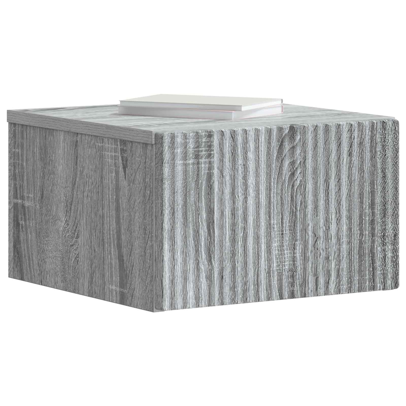 Τοίχου Κρεμαστό Κομοδίνο Γκρι Sonoma 33 x 34,5 x 20 εκ - Pakobazaar