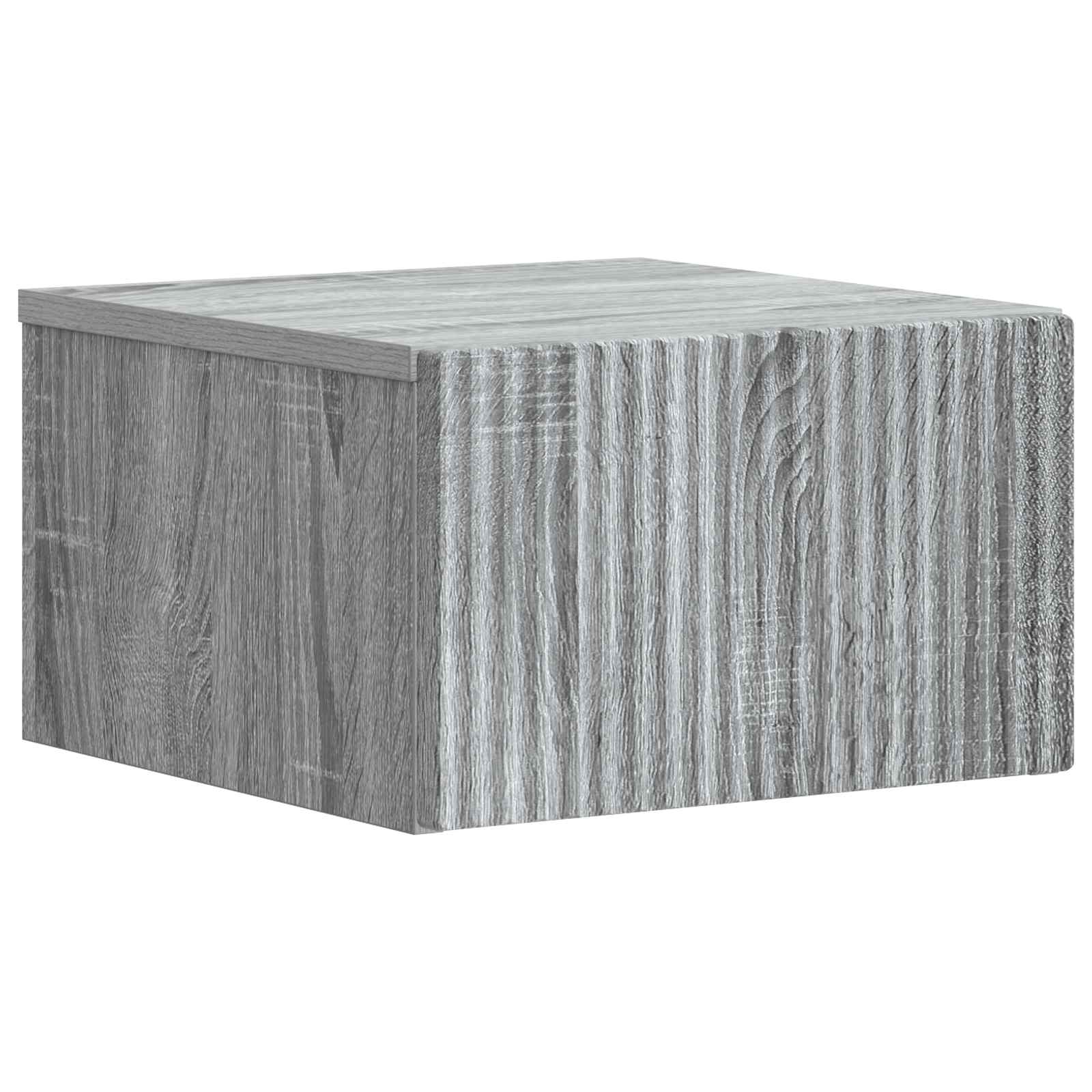 Τοίχου Κρεμαστό Κομοδίνο 2 pcs Γκρι Sonoma 33 x 34,5 x 20 εκ - Pakobazaar