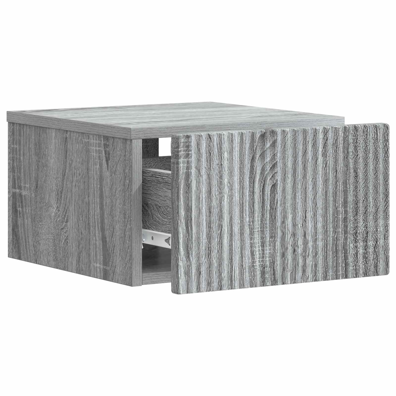 Τοίχου Κρεμαστό Κομοδίνο 2 pcs Γκρι Sonoma 33 x 34,5 x 20 εκ - Pakobazaar