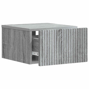Τοίχου Κρεμαστό Κομοδίνο 2 pcs Γκρι Sonoma 33 x 34,5 x 20 εκ - Pakobazaar