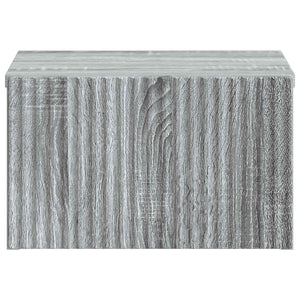 Τοίχου Κρεμαστό Κομοδίνο 2 pcs Γκρι Sonoma 33 x 34,5 x 20 εκ - Pakobazaar