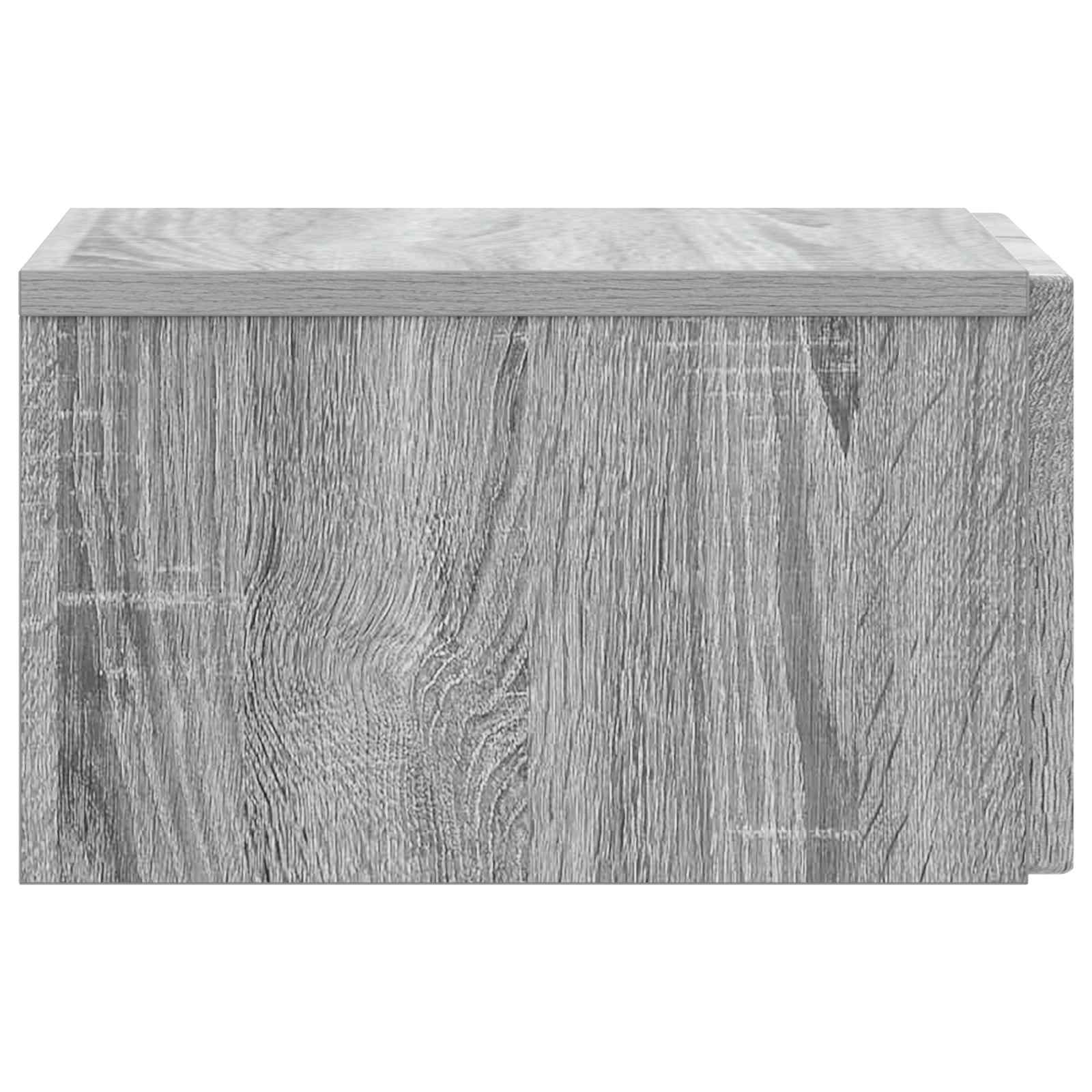 Τοίχου Κρεμαστό Κομοδίνο 2 pcs Γκρι Sonoma 33 x 34,5 x 20 εκ - Pakobazaar