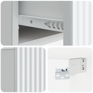 Τοίχου Κρεμαστό Κομοδίνο 2 pcs Λευκό 49 x 34,5 x 20 εκ. - Pakobazaar