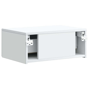 Τοίχου Κρεμαστό Κομοδίνο 2 pcs Λευκό 49 x 34,5 x 20 εκ. - Pakobazaar