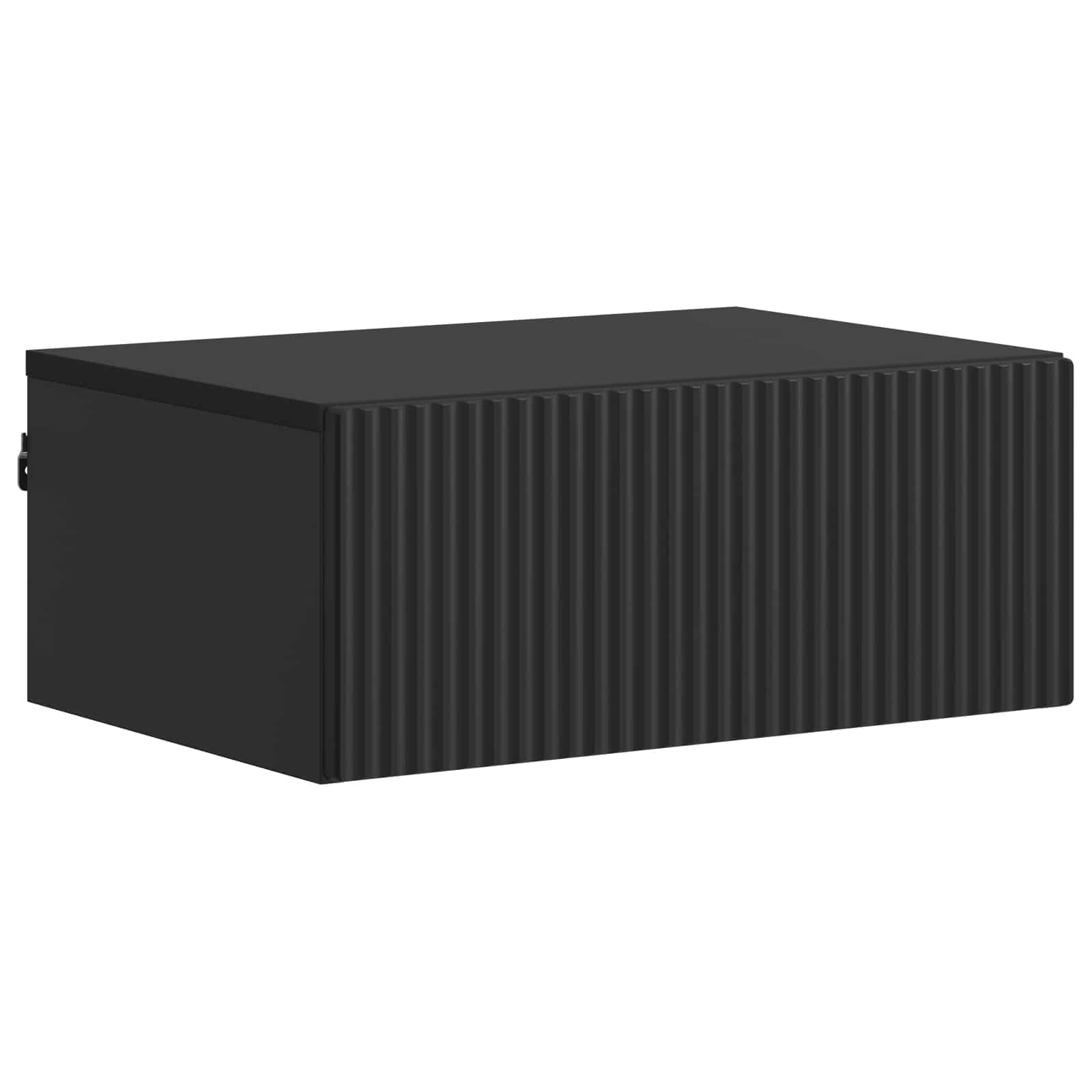 Τοίχου Κρεμαστό Κομοδίνο 2 pcs Μαύρο 49 x 34,5 x 20 εκ. - Pakobazaar