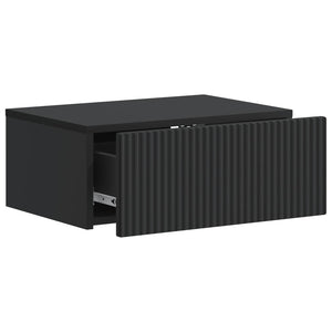 Τοίχου Κρεμαστό Κομοδίνο 2 pcs Μαύρο 49 x 34,5 x 20 εκ. - Pakobazaar
