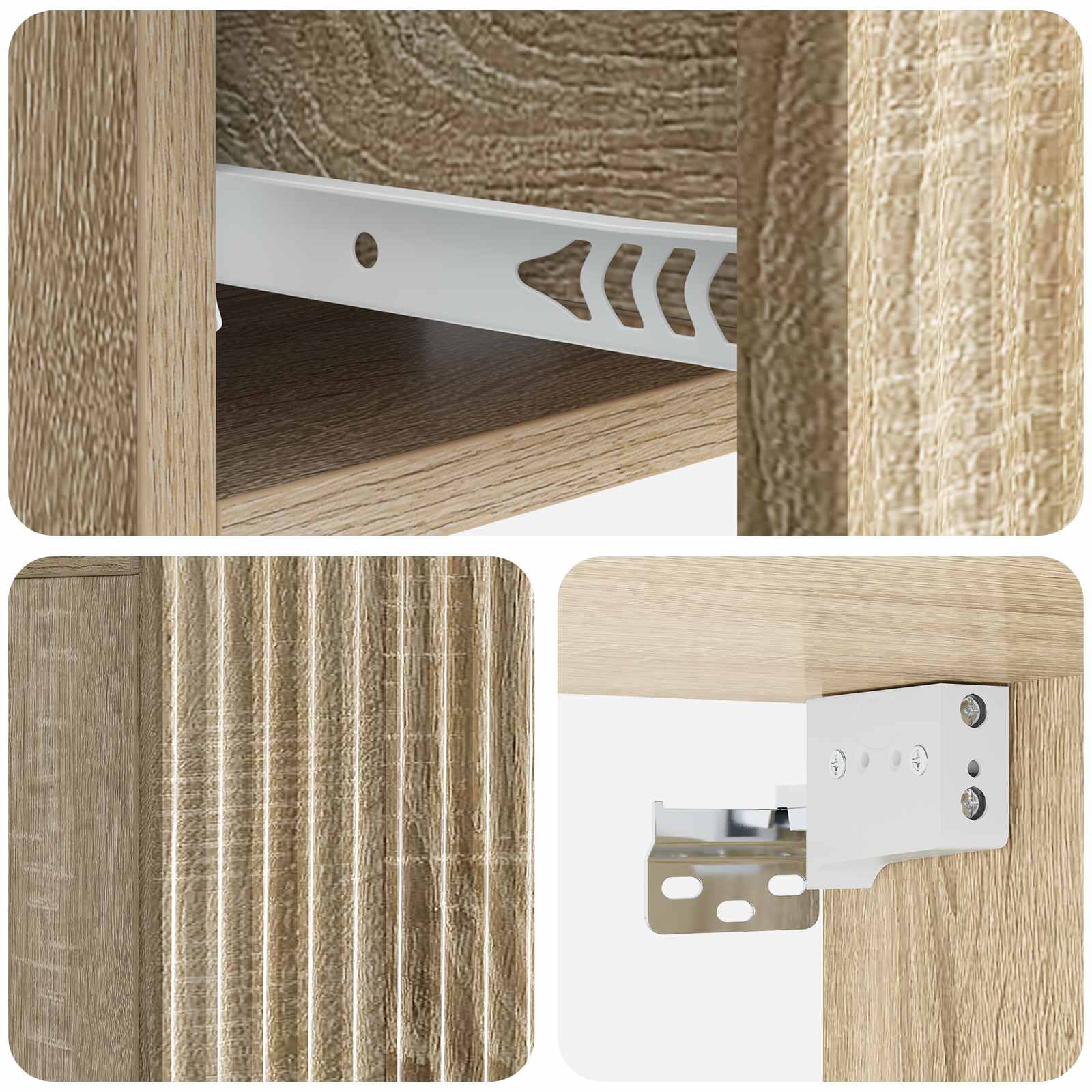 Τοίχου Κρεμαστό Κομοδίνο Sonoma Δρυς 49 x 34,5 x 20 εκ. - Pakobazaar