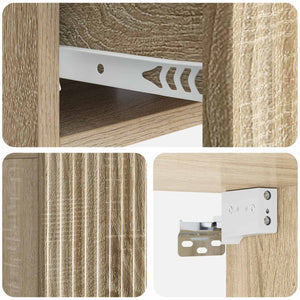 Τοίχου Κρεμαστό Κομοδίνο 2 pcs Sonoma Δρυς 49 x 34,5 x 20 εκ. - Pakobazaar