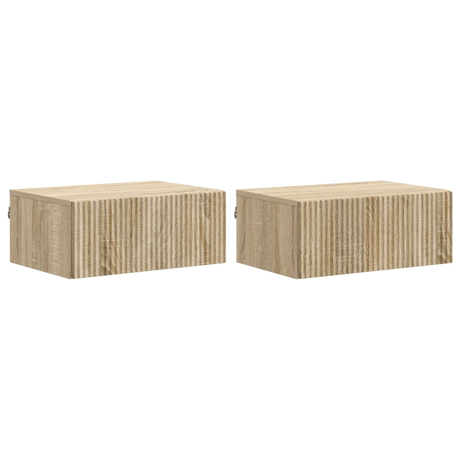 Τοίχου Κρεμαστό Κομοδίνο 2 pcs Sonoma Δρυς 49 x 34,5 x 20 εκ. - Pakobazaar