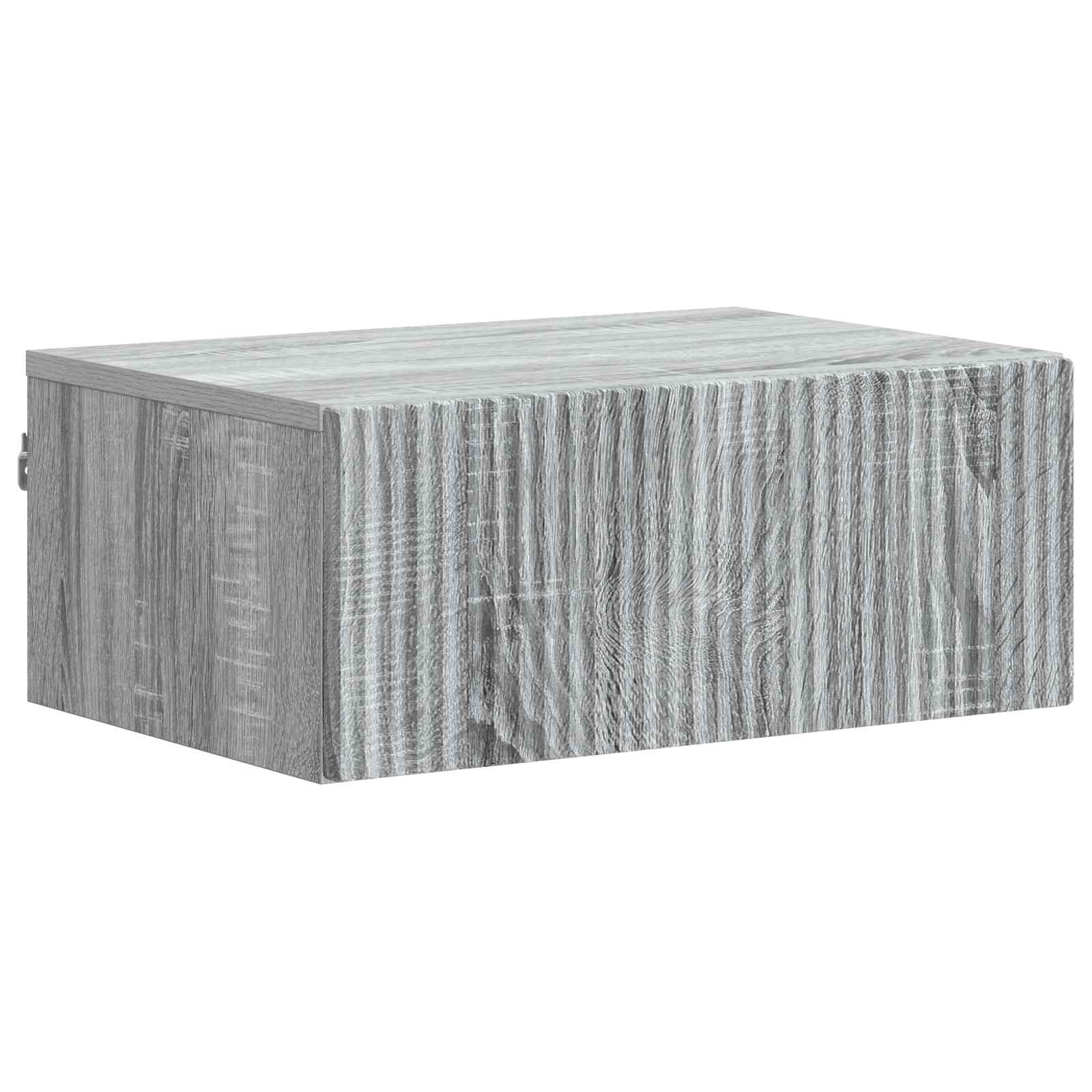 Τοίχου Κρεμαστό Κομοδίνο Γκρι Sonoma 49 x 34,5 x 20 εκ. - Pakobazaar