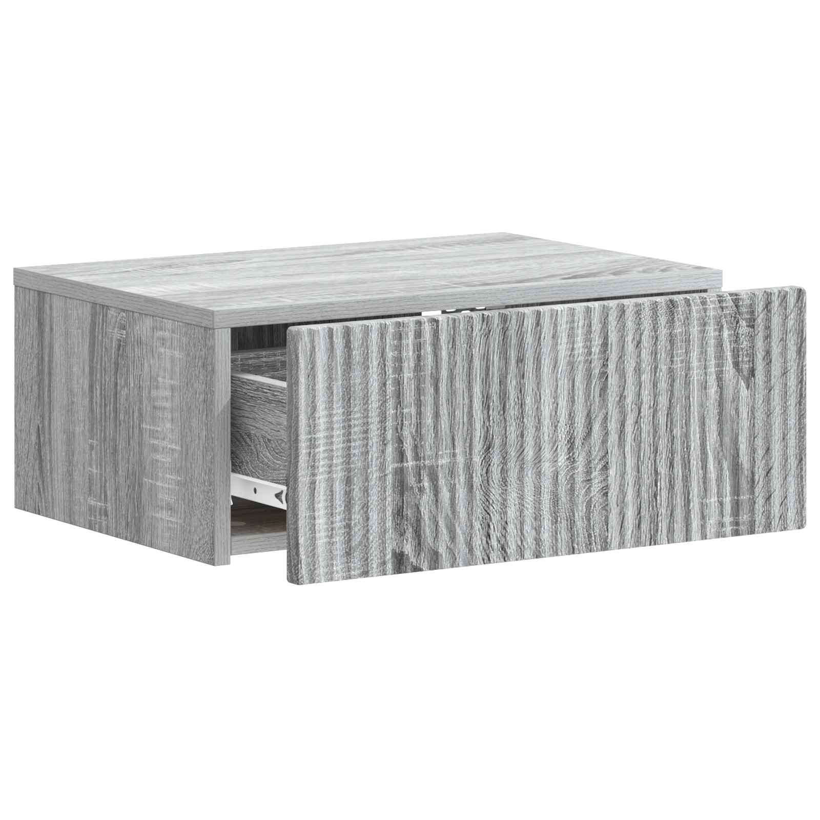 Τοίχου Κρεμαστό Κομοδίνο Γκρι Sonoma 49 x 34,5 x 20 εκ. - Pakobazaar