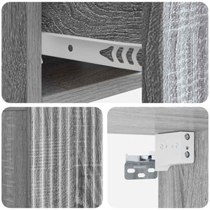 Τοίχου Κρεμαστό Κομοδίνο 2 pcs Γκρι Sonoma 49 x 34,5 x 20 εκ. - Pakobazaar