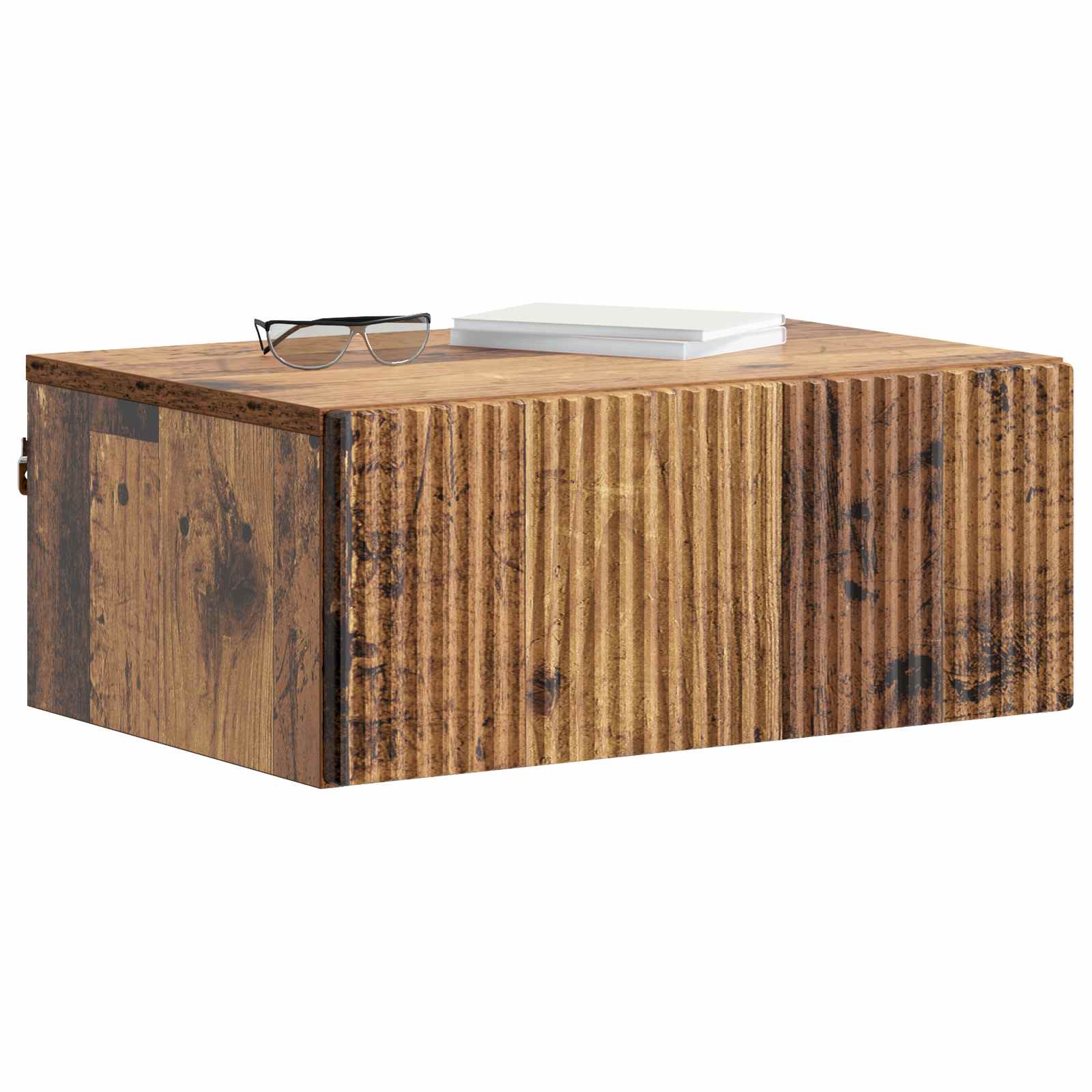Τοίχου Κρεμαστό Κομοδίνο Παλαιωμένο ξύλο 49 x 34,5 x 20 εκ. - Pakobazaar