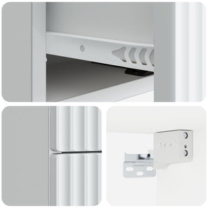 Τοίχου Κρεμαστό Κομοδίνο 2 pcs Λευκό 33 x 34,5 x 40 εκ - Pakobazaar