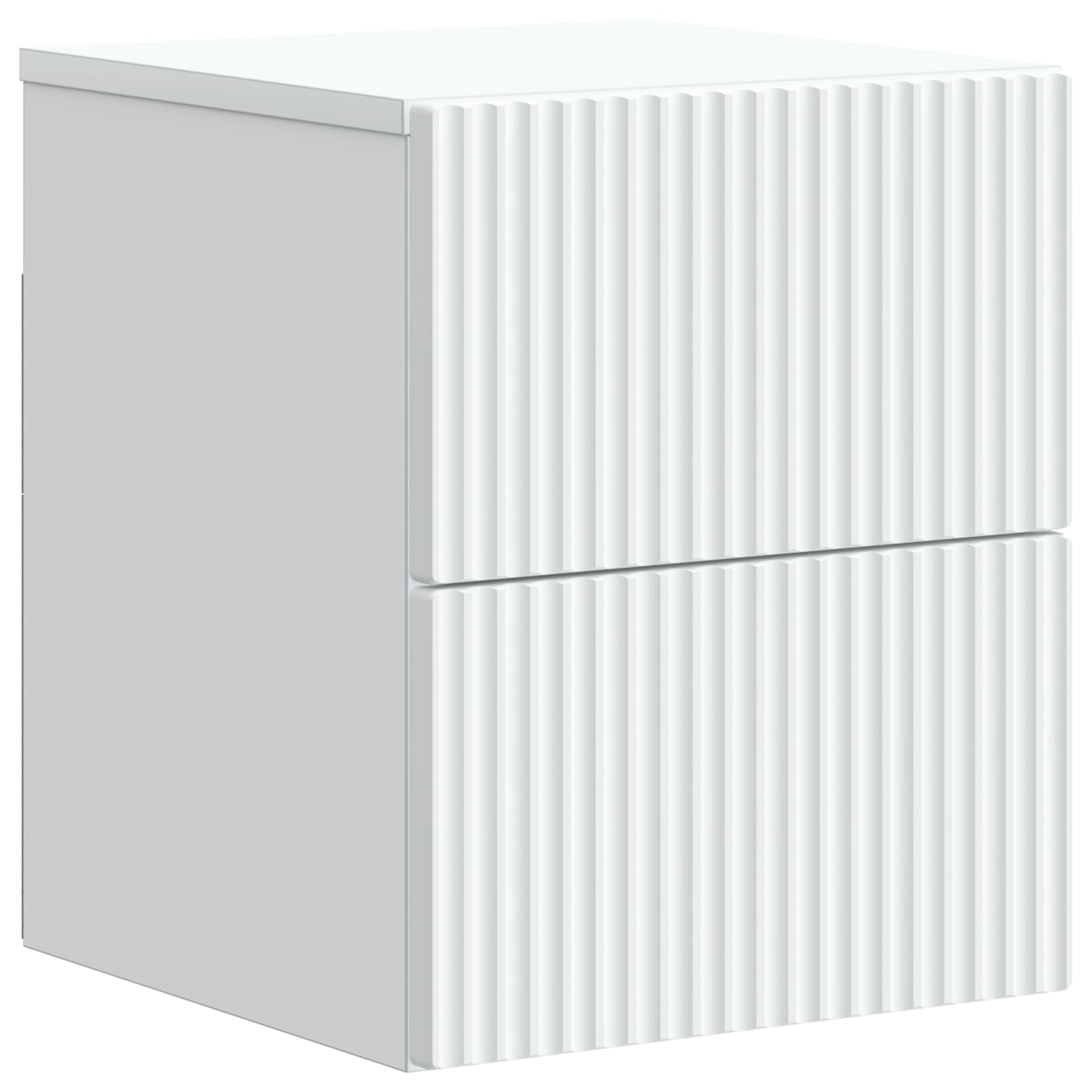 Τοίχου Κρεμαστό Κομοδίνο 2 pcs Λευκό 33 x 34,5 x 40 εκ - Pakobazaar