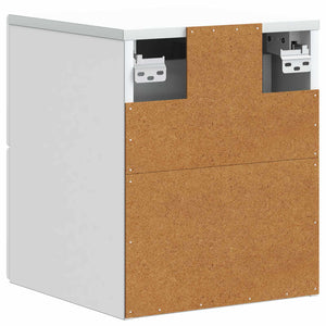 Τοίχου Κρεμαστό Κομοδίνο 2 pcs Λευκό 33 x 34,5 x 40 εκ - Pakobazaar