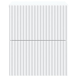 Τοίχου Κρεμαστό Κομοδίνο 2 pcs Λευκό 33 x 34,5 x 40 εκ - Pakobazaar