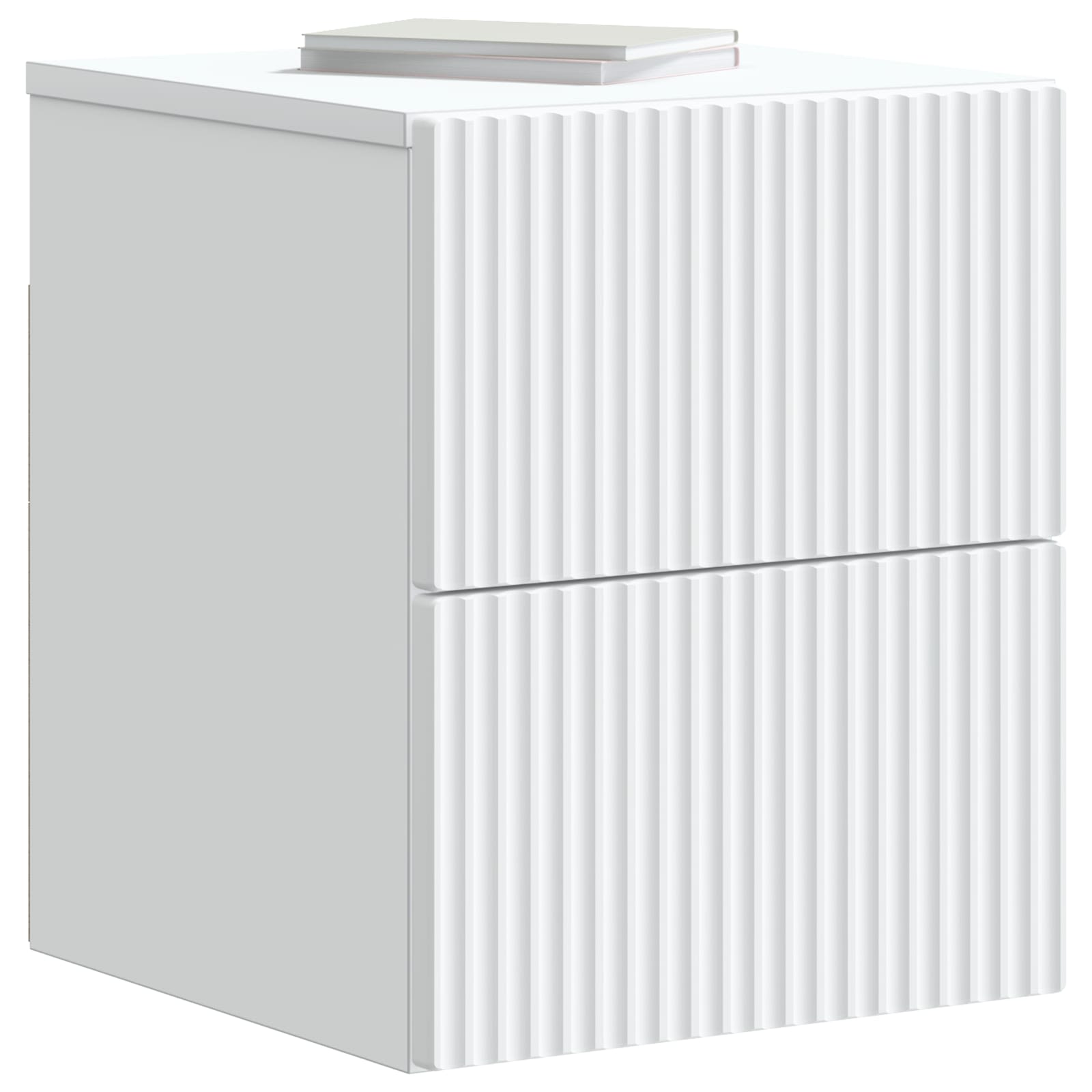 Τοίχου Κρεμαστό Κομοδίνο 2 pcs Λευκό 33 x 34,5 x 40 εκ - Pakobazaar