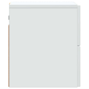 Τοίχου Κρεμαστό Κομοδίνο 2 pcs Λευκό 33 x 34,5 x 40 εκ - Pakobazaar