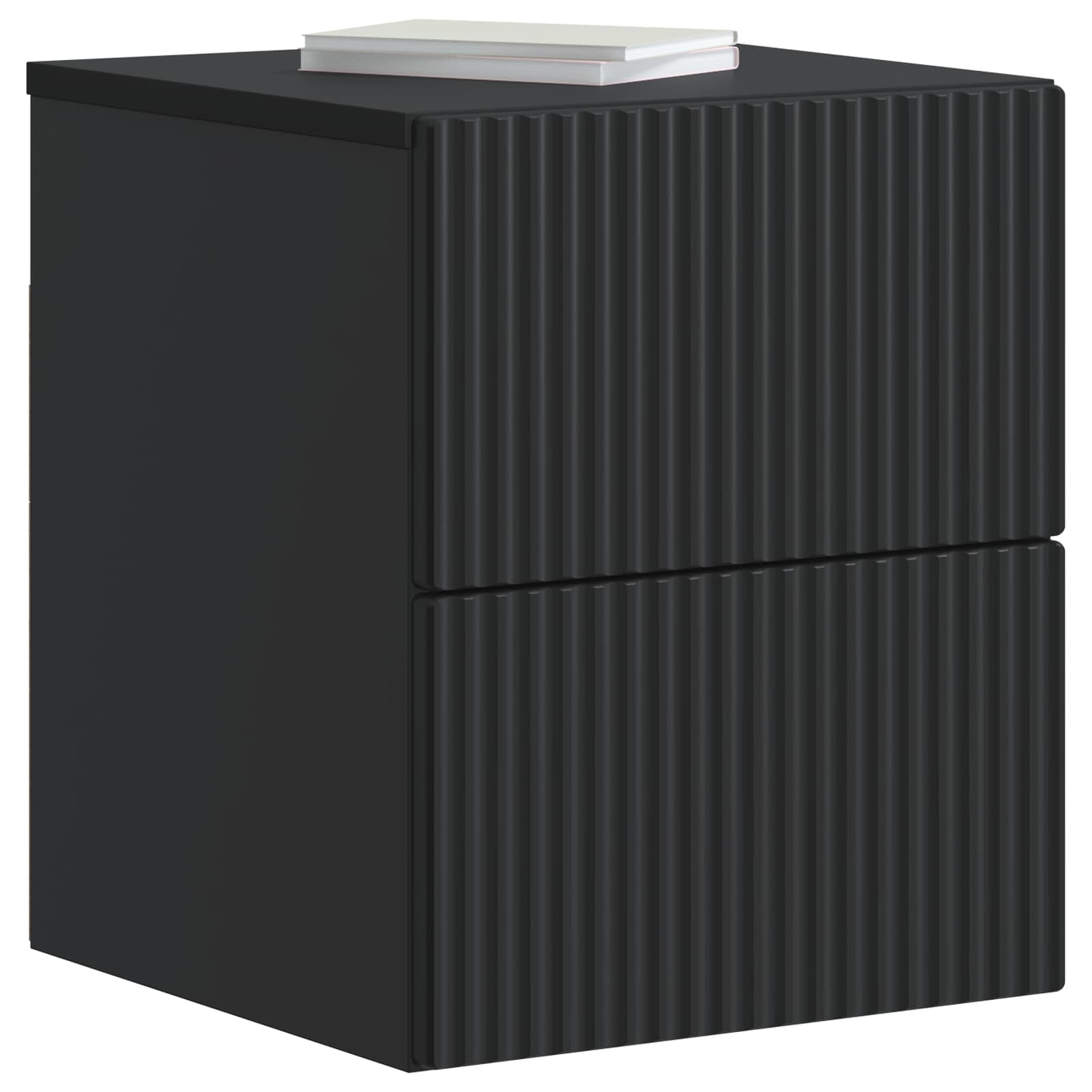 Τοίχου Κρεμαστό Κομοδίνο 2 pcs Μαύρο 33 x 34,5 x 40 εκ - Pakobazaar