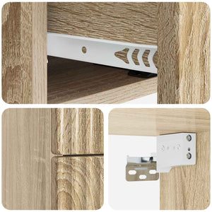 Τοίχου Κρεμαστό Κομοδίνο 2 pcs Sonoma Δρυς 33 x 34,5 x 40 εκ - Pakobazaar