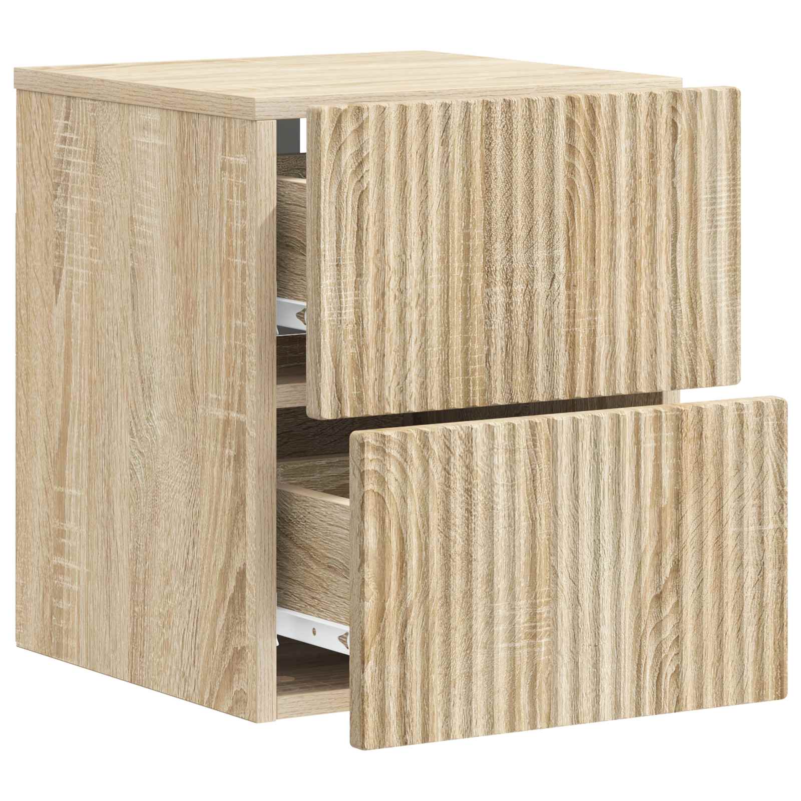 Τοίχου Κρεμαστό Κομοδίνο 2 pcs Sonoma Δρυς 33 x 34,5 x 40 εκ - Pakobazaar