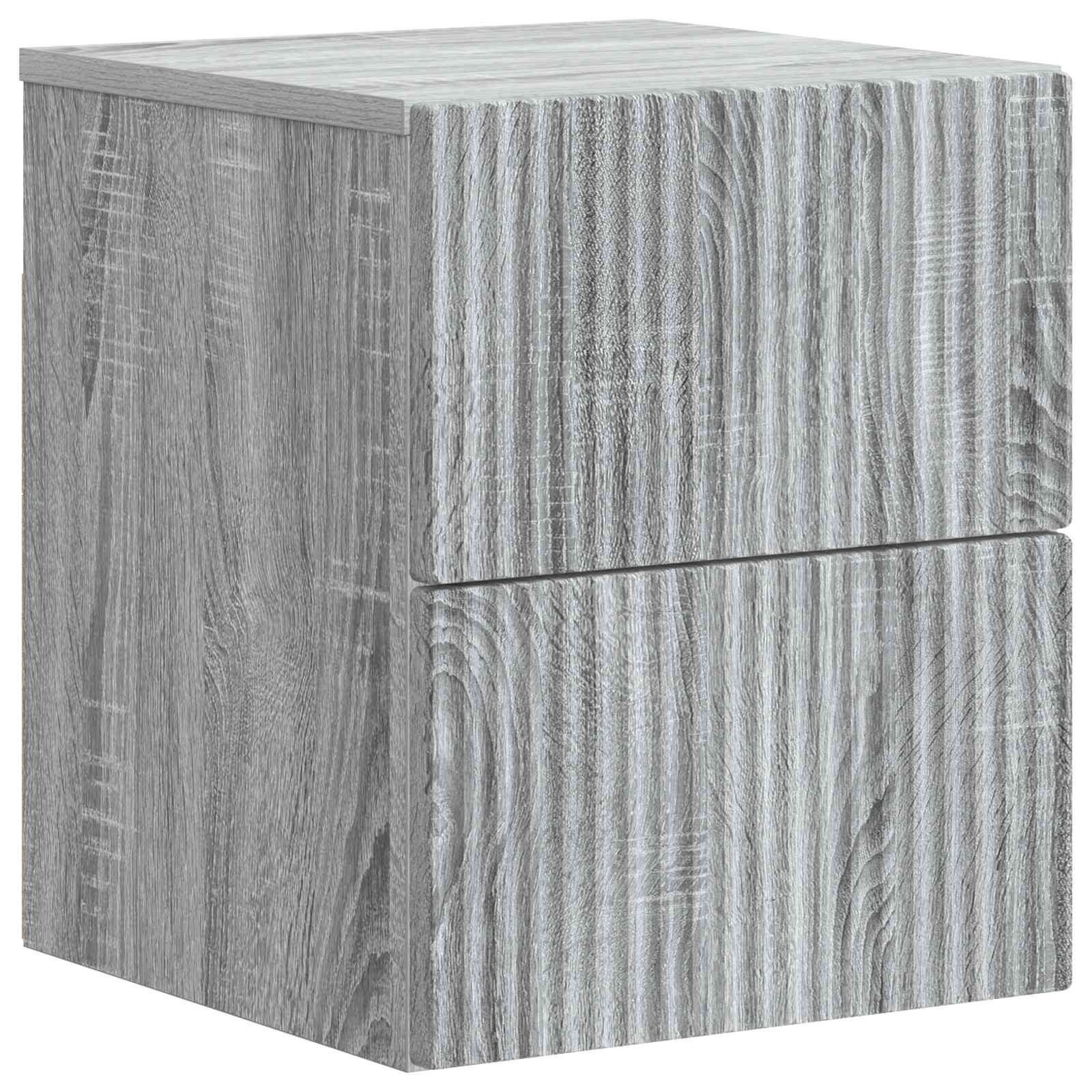 Τοίχου Κρεμαστό Κομοδίνο Γκρι Sonoma 33 x 34,5 x 40 εκ - Pakobazaar