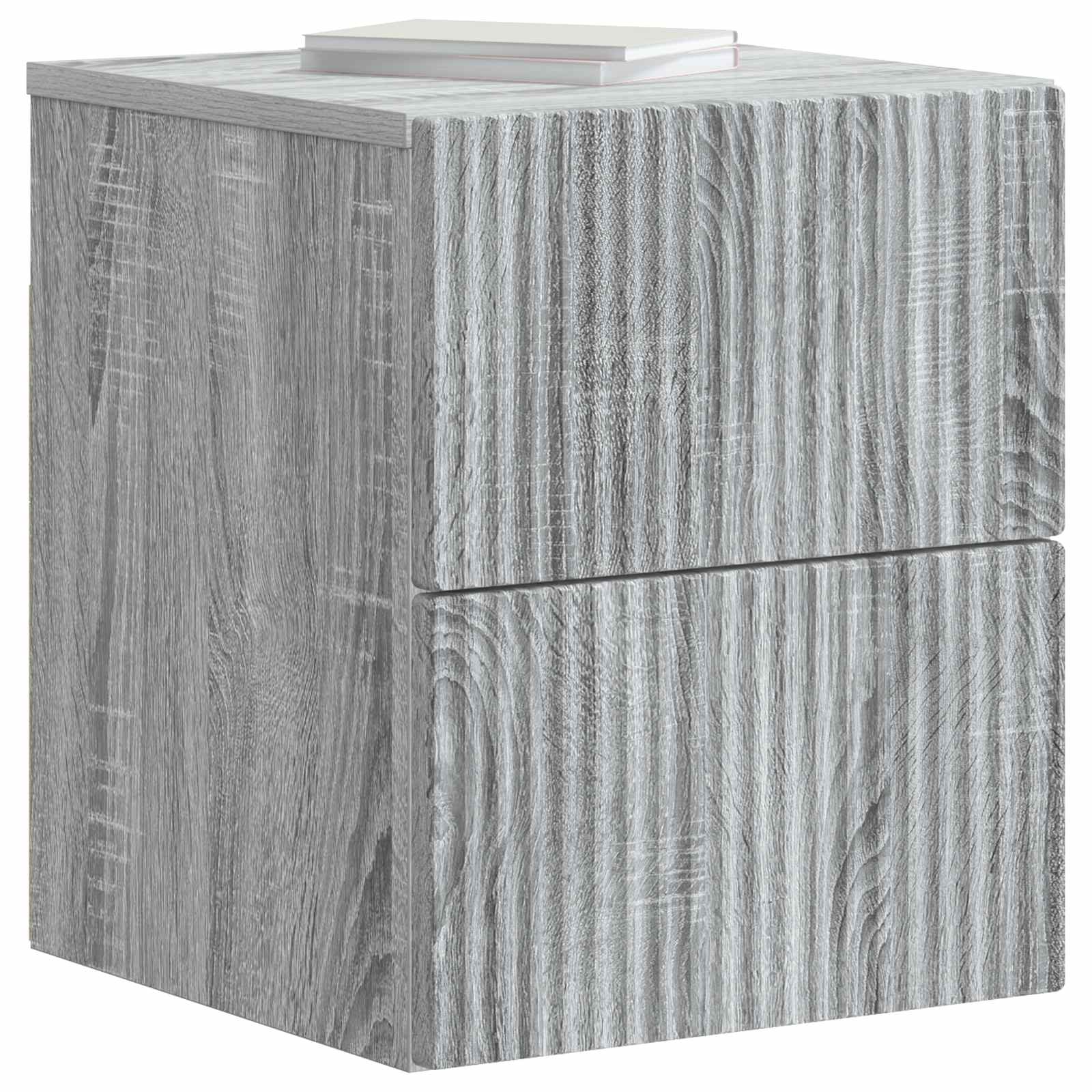 Τοίχου Κρεμαστό Κομοδίνο 2 pcs Γκρι Sonoma 33 x 34,5 x 40 εκ - Pakobazaar