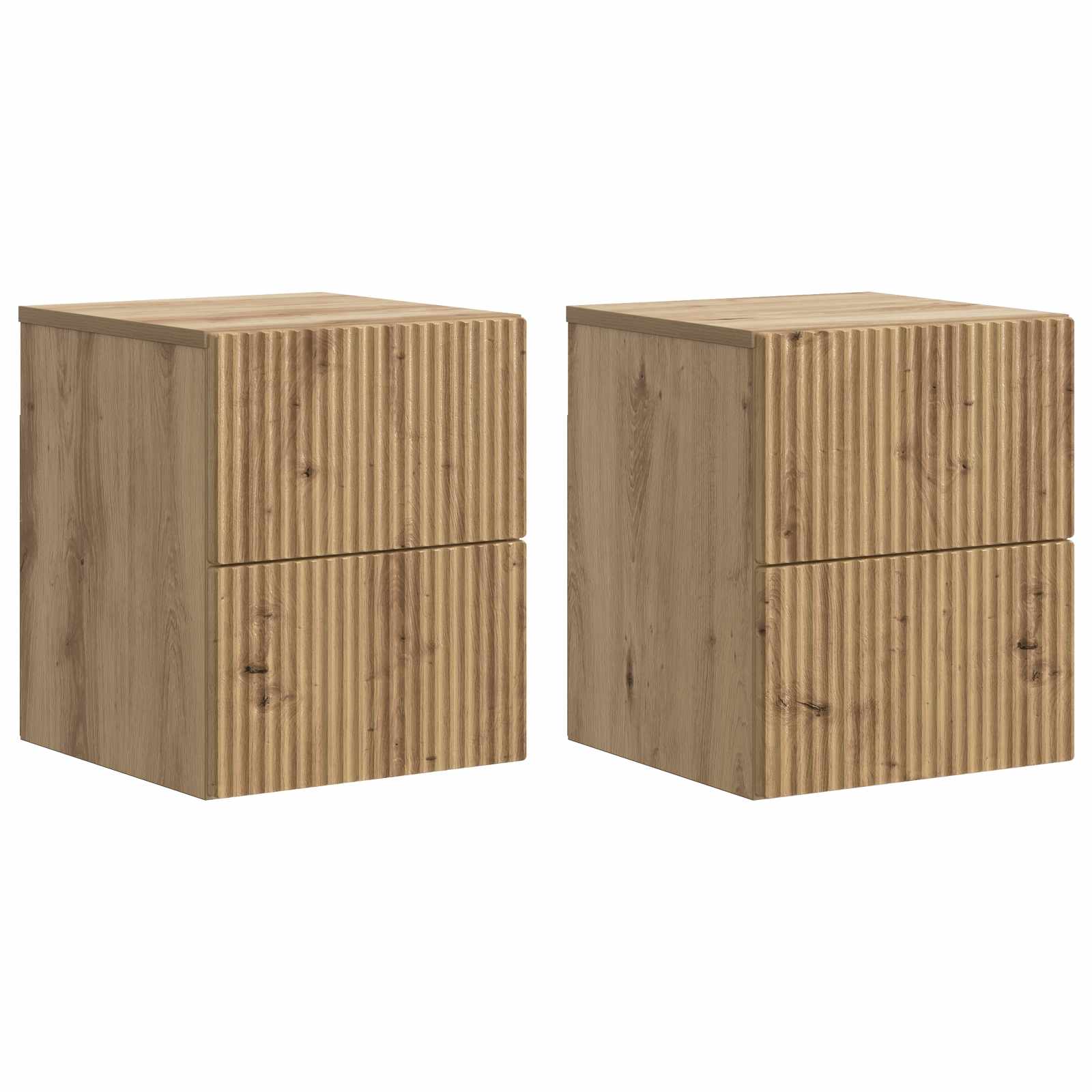 Τοίχου Κρεμαστό Κομοδίνο 2 pcs Artisan Δρυς 33 x 34,5 x 40 εκ - Pakobazaar