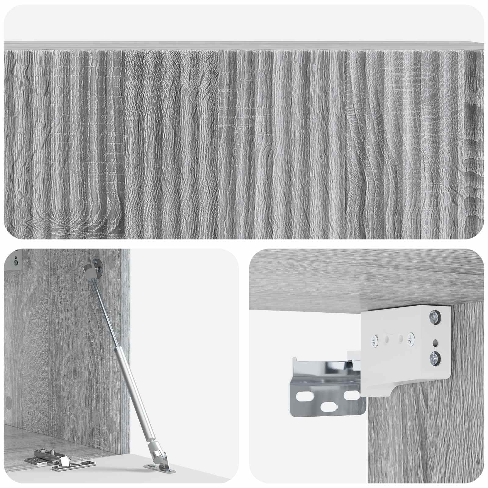 Τοποθετούμενος στον τοίχο τηλεοπτικός ερμάριος Γκρι Sonoma - Pakobazaar