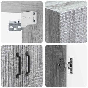 Τοίχου Ντουλάπα Γκρι Sonoma 66 x 34,5 x 90 εκ - Pakobazaar