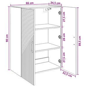 Τοίχου Ντουλάπα Παλαιωμένο ξύλο 66 x 34,5 x 90 εκ - Pakobazaar