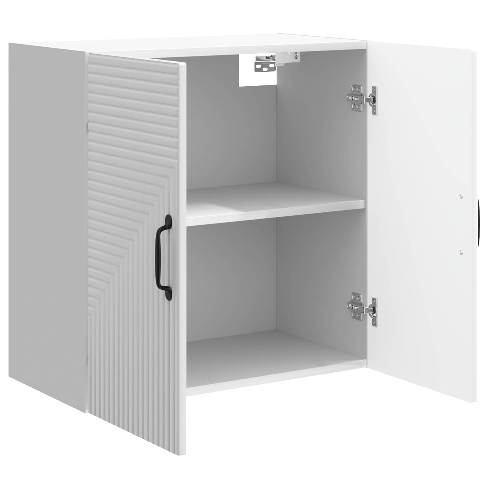 Τοίχου Ντουλάπα Γυαλιστερό Λευκό 59 x 31 x 60 εκ - Pakobazaar