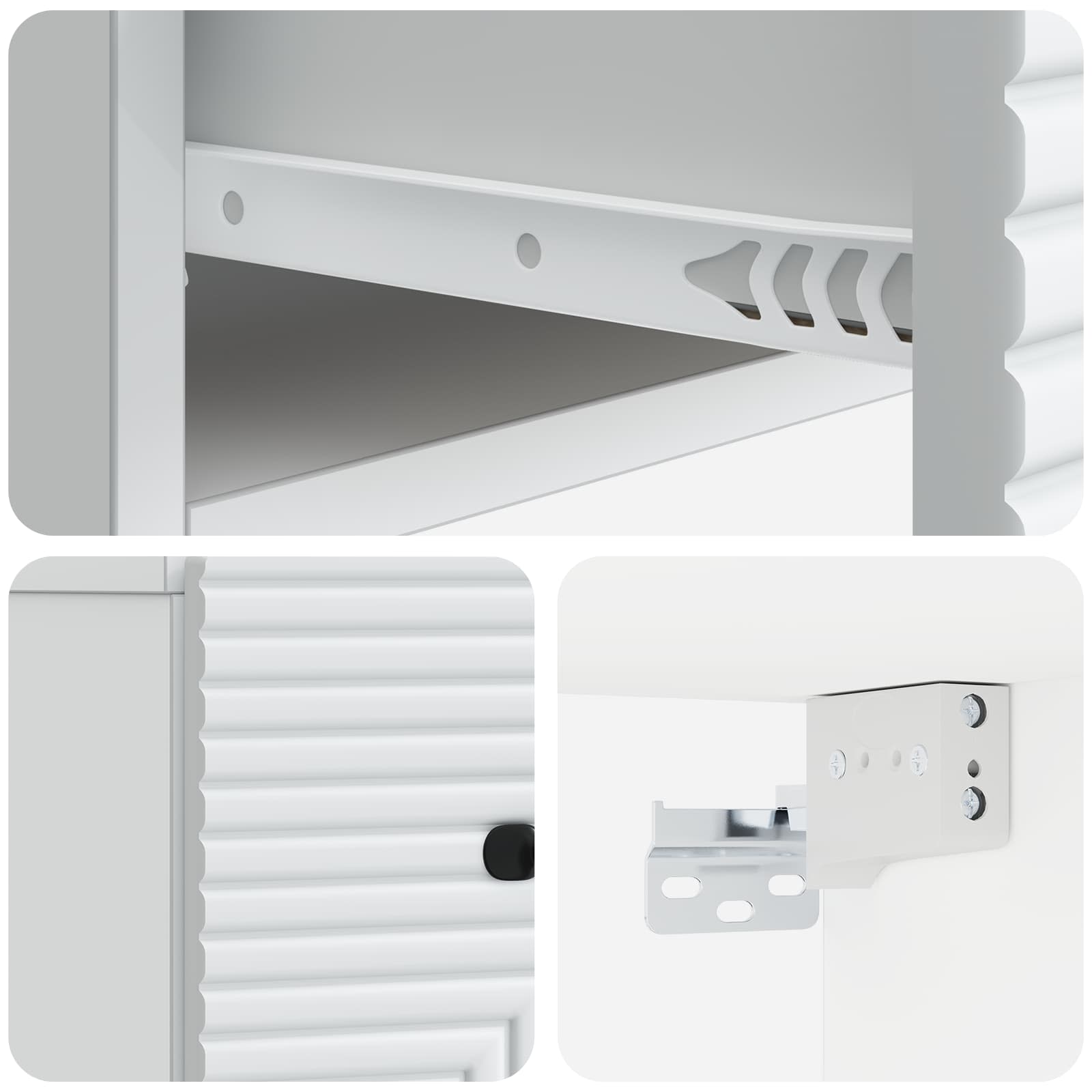 Τοίχου Κρεμαστό Κομοδίνο με συρτάρι Λευκό 34,5 x 33 x 20 εκ. - Pakobazaar